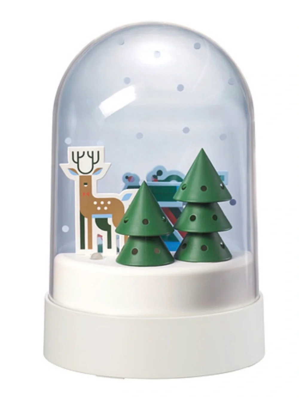 IKEA STRALA Globe Lamp Skater Deer Trees Winter Christmas By Katie Kirk HTF